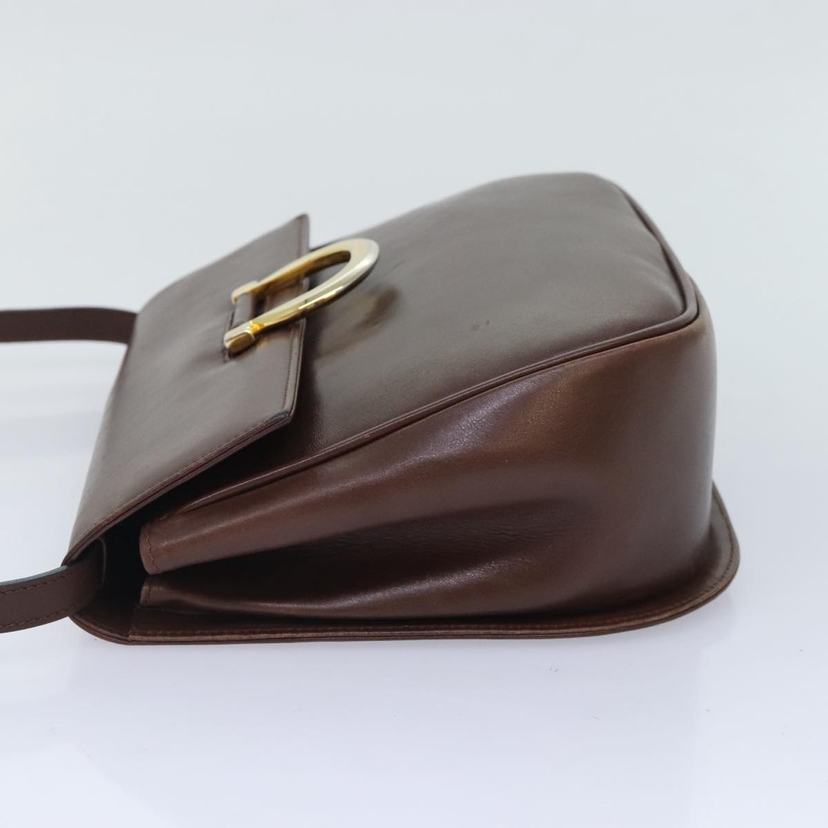 Salvatore Ferragamo Shoulder Bag Leather Brown Auth bs17643