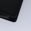 BURBERRY Clutch Bag Leather Black Silver Auth bs17644-15