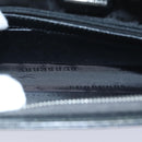 BURBERRY Clutch Bag Leather Black Silver Auth bs17644-11
