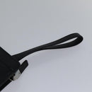 BURBERRY Clutch Bag Leather Black Silver Auth bs17644-6