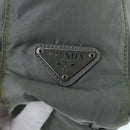 PRADA Tote Bag Nylon Gray Silver Auth bs17648-17