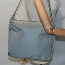 PRADA Tote Bag Nylon Gray Silver Auth bs17648-23
