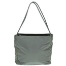 PRADA Tote Bag Nylon Gray Silver Auth bs17648-2