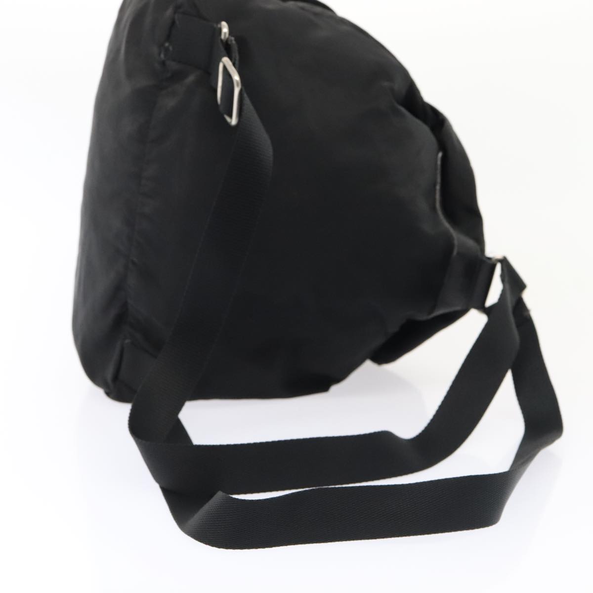 PRADA Backpack Nylon Black Silver Auth bs17650