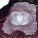 CHANEL Vanity Cosmetic Pouch Lamb Skin Black Gold CC Auth bs17658-10