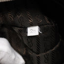 PRADA Tote Bag Nylon Beige Silver Auth bs17670-12