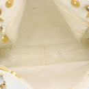 CHANEL Chain Shoulder Bag Calf Skin White Gold CC Auth bs17674-16