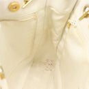 CHANEL Chain Shoulder Bag Calf Skin White Gold CC Auth bs17674-18