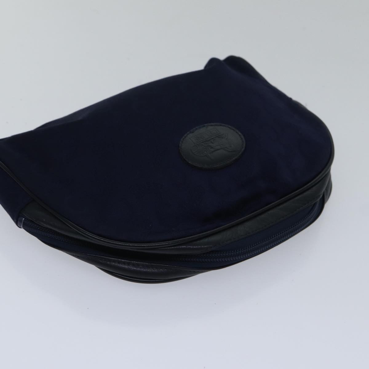 CELINE C Sulky Hand Bag Canvas 2Set Navy Auth bs17690