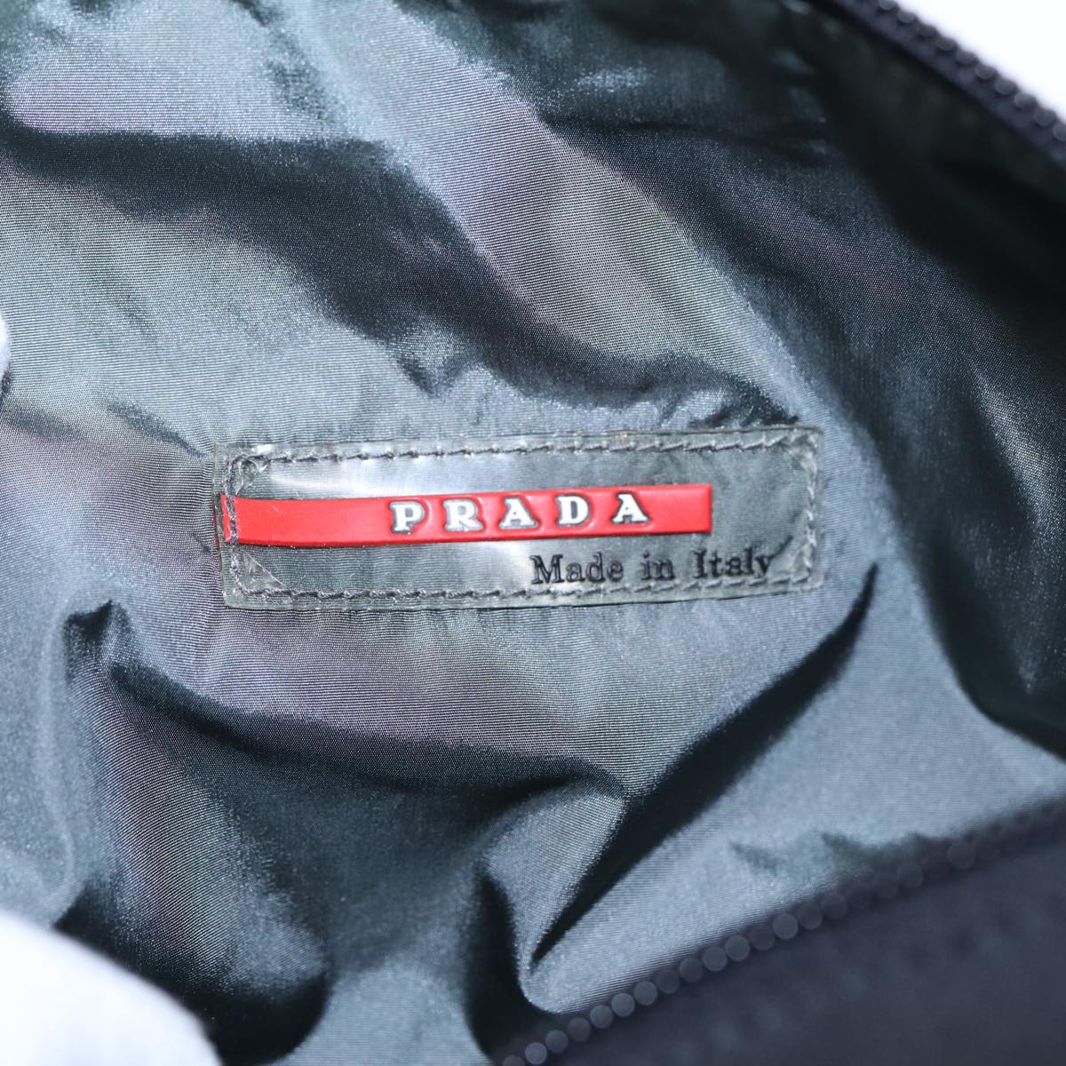 PRADA Sports Shoulder Bag Nylon Black Silver Auth bs17726