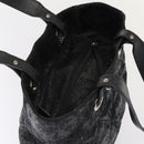 CHANEL Paris Biarritz MM Tote Bag Coated Canvas Black Silver CC Auth bs17785-6