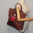 PRADA robot Hand Bag Nylon Brown Auth bs17789-19