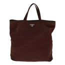 PRADA robot Hand Bag Nylon Brown Auth bs17789-2