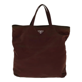 PRADA robot Hand Bag Nylon Brown Auth bs17789 - 0