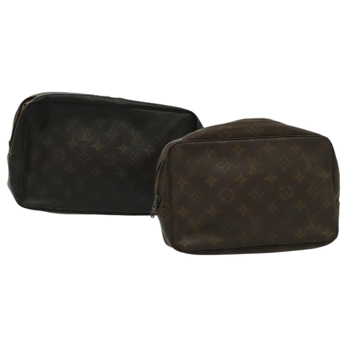 LOUIS VUITTON Monogram Trousse Toilette Clutch Bag 2Set LV Auth bs17805