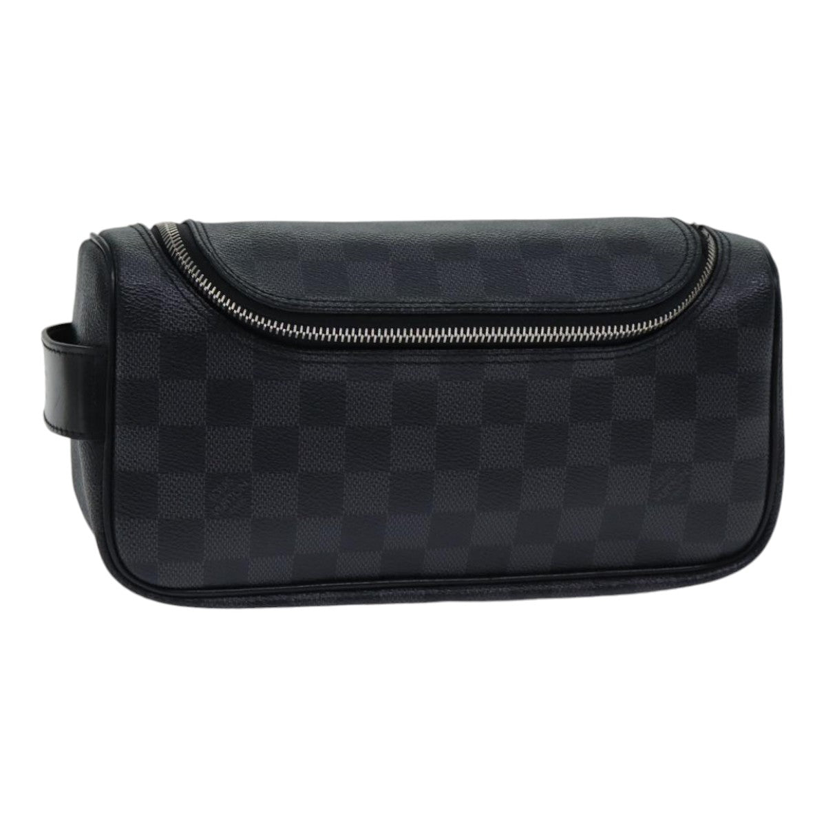 LOUIS VUITTON Damier Graphite Toilet Pouch Clutch Bag N47625 LV Auth bs17818