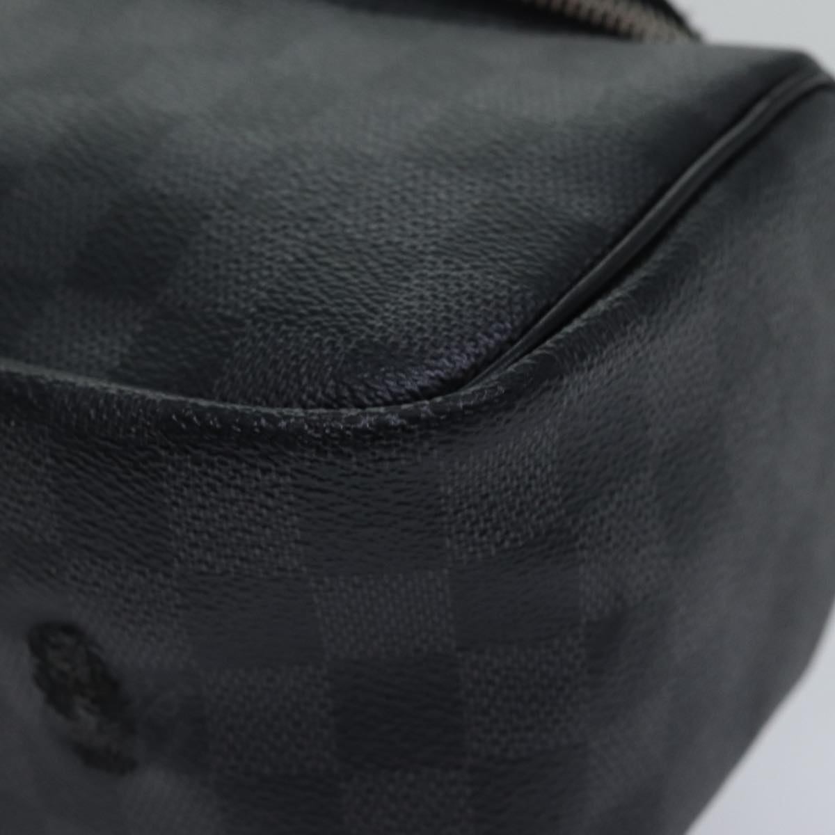 LOUIS VUITTON Damier Graphite Toilet Pouch Clutch Bag N47625 LV Auth bs17818