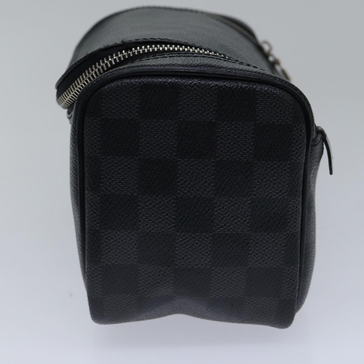 LOUIS VUITTON Damier Graphite Toilet Pouch Clutch Bag N47625 LV Auth bs17818