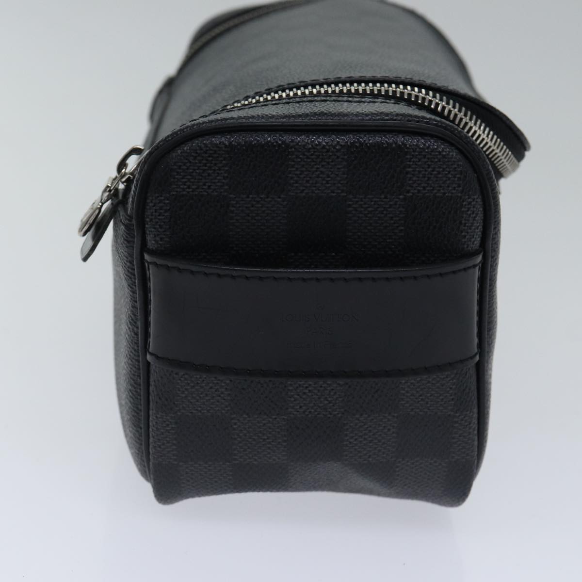 LOUIS VUITTON Damier Graphite Toilet Pouch Clutch Bag N47625 LV Auth bs17818