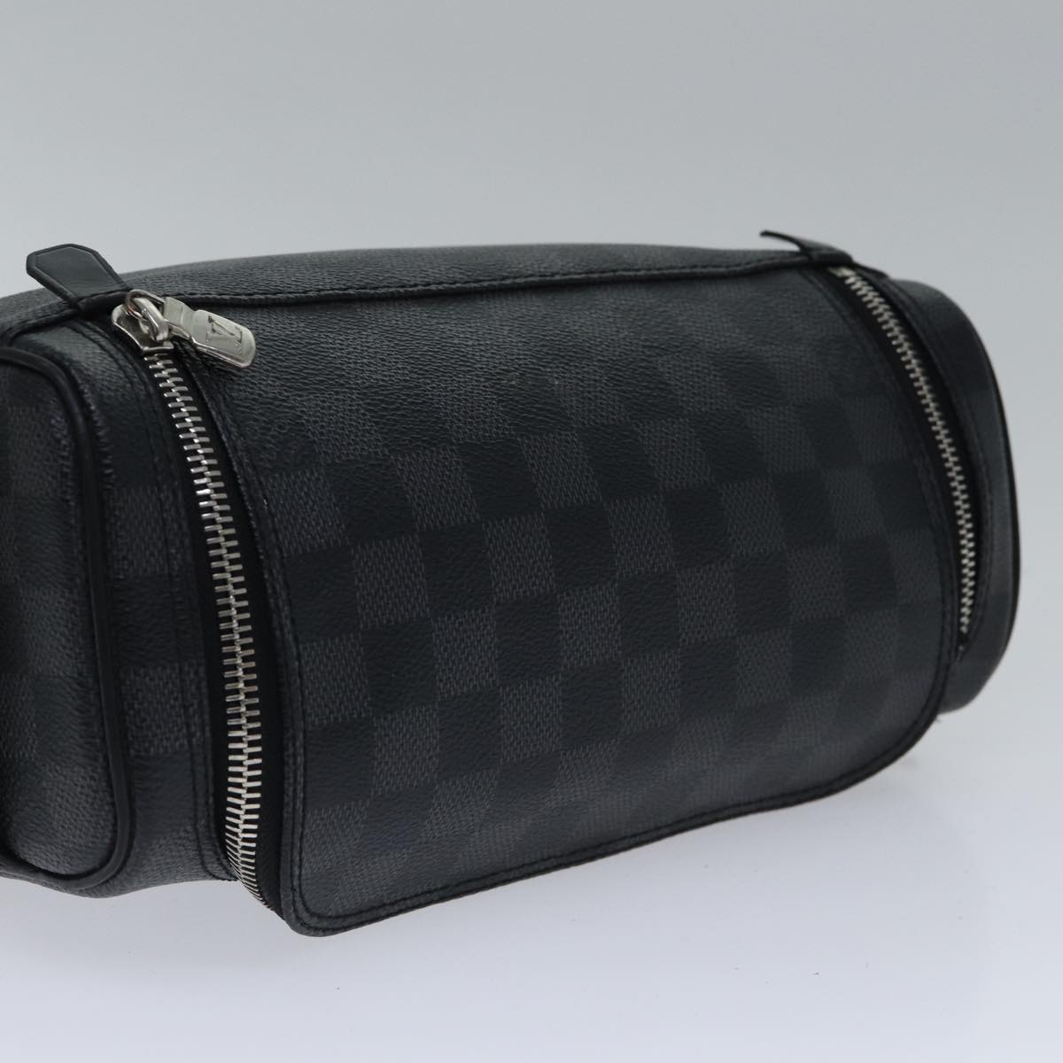 LOUIS VUITTON Damier Graphite Toilet Pouch Clutch Bag N47625 LV Auth bs17818