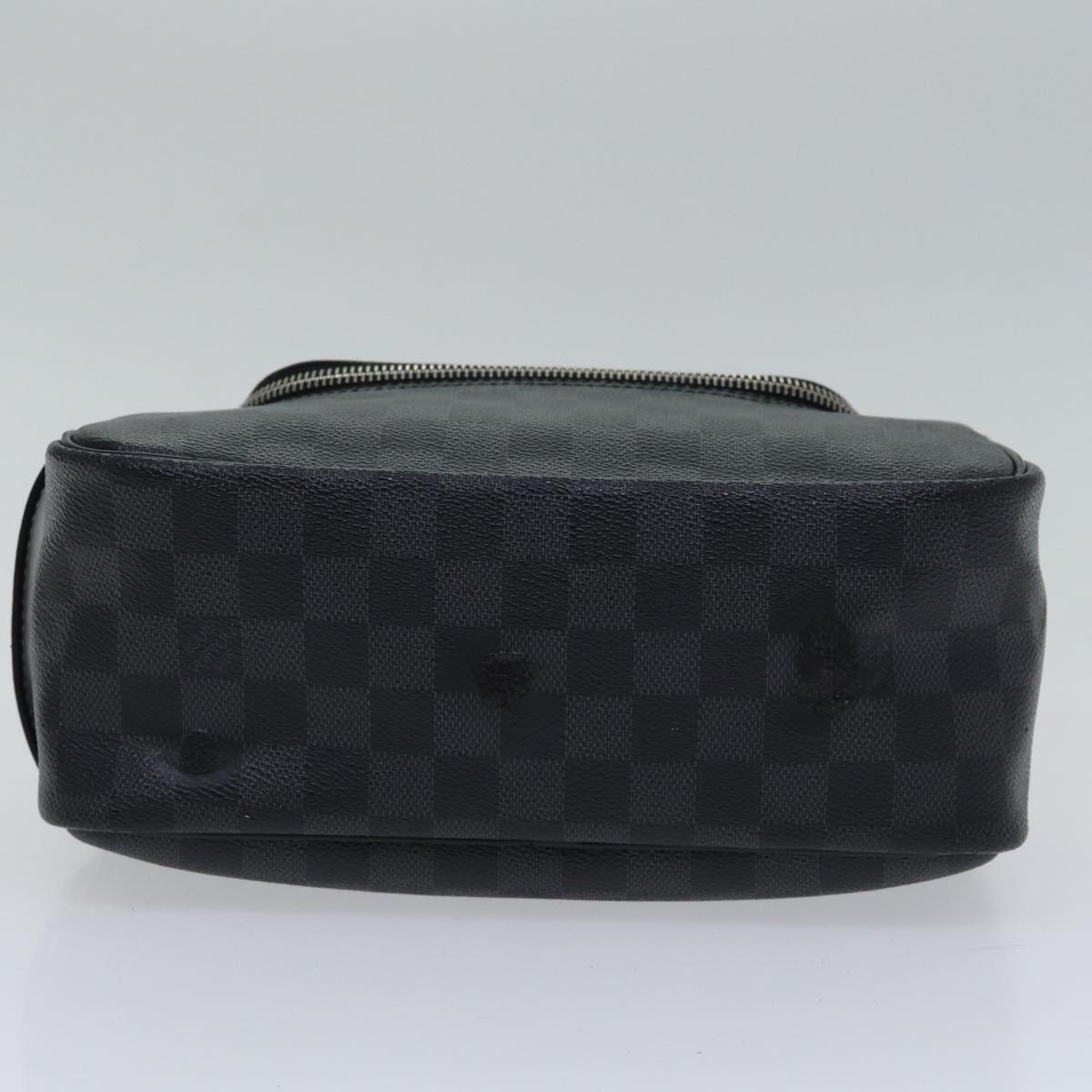 LOUIS VUITTON Damier Graphite Toilet Pouch Clutch Bag N47625 LV Auth bs17818