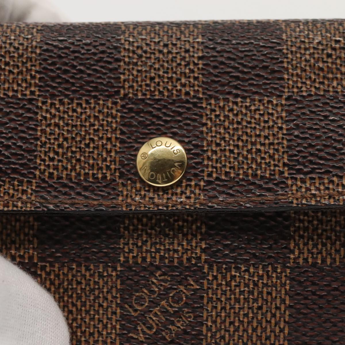 LOUIS VUITTON Damier Ebene Ludlow Coin Purse N62925 LV Auth bs17850