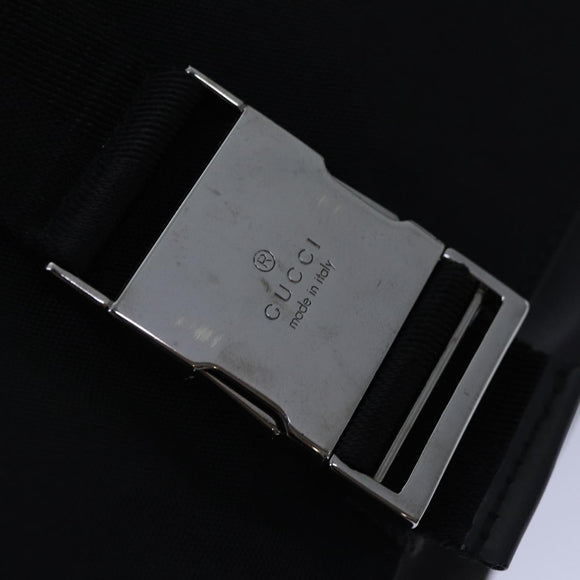 GUCCI Shoulder Bag Nylon Black Silver 122374 Auth bs17862