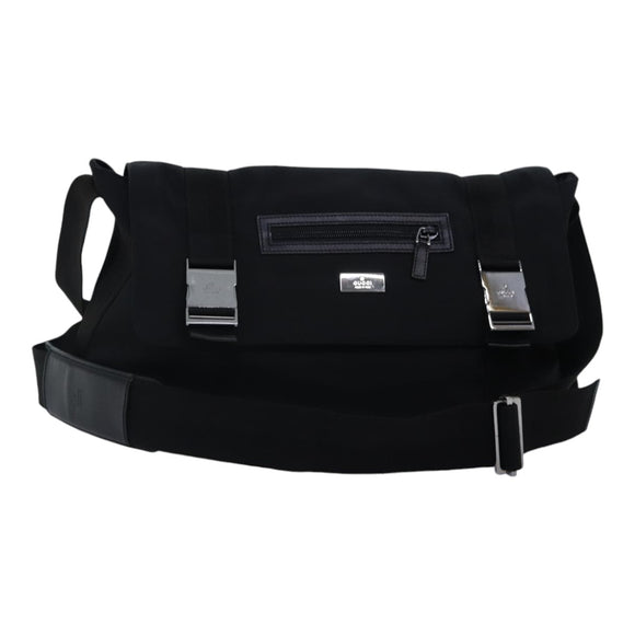 GUCCI Shoulder Bag Nylon Black Silver 122374 Auth bs17862