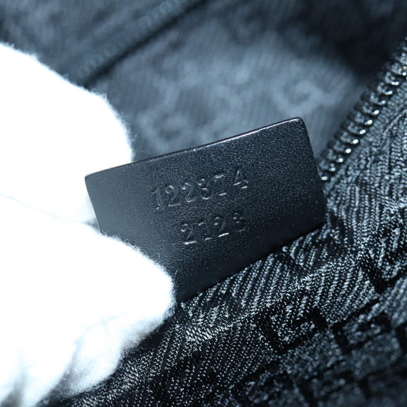 GUCCI Shoulder Bag Nylon Black Silver 122374 Auth bs17862