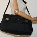 GUCCI Shoulder Bag Nylon Black Silver 122374 Auth bs17862-22