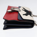 GUCCI Chain Dionysus Panther Shoulder Bag Leather Multicolor 403348 Auth bs17863V-4