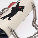 GUCCI Chain Dionysus Panther Shoulder Bag Leather Multicolor 403348 Auth bs17863V-6