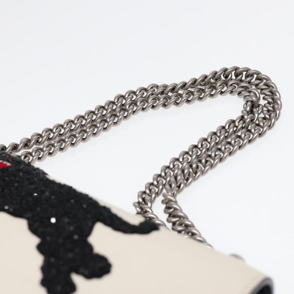 GUCCI Chain Dionysus Panther Shoulder Bag Leather Multicolor 403348 Auth bs17863V