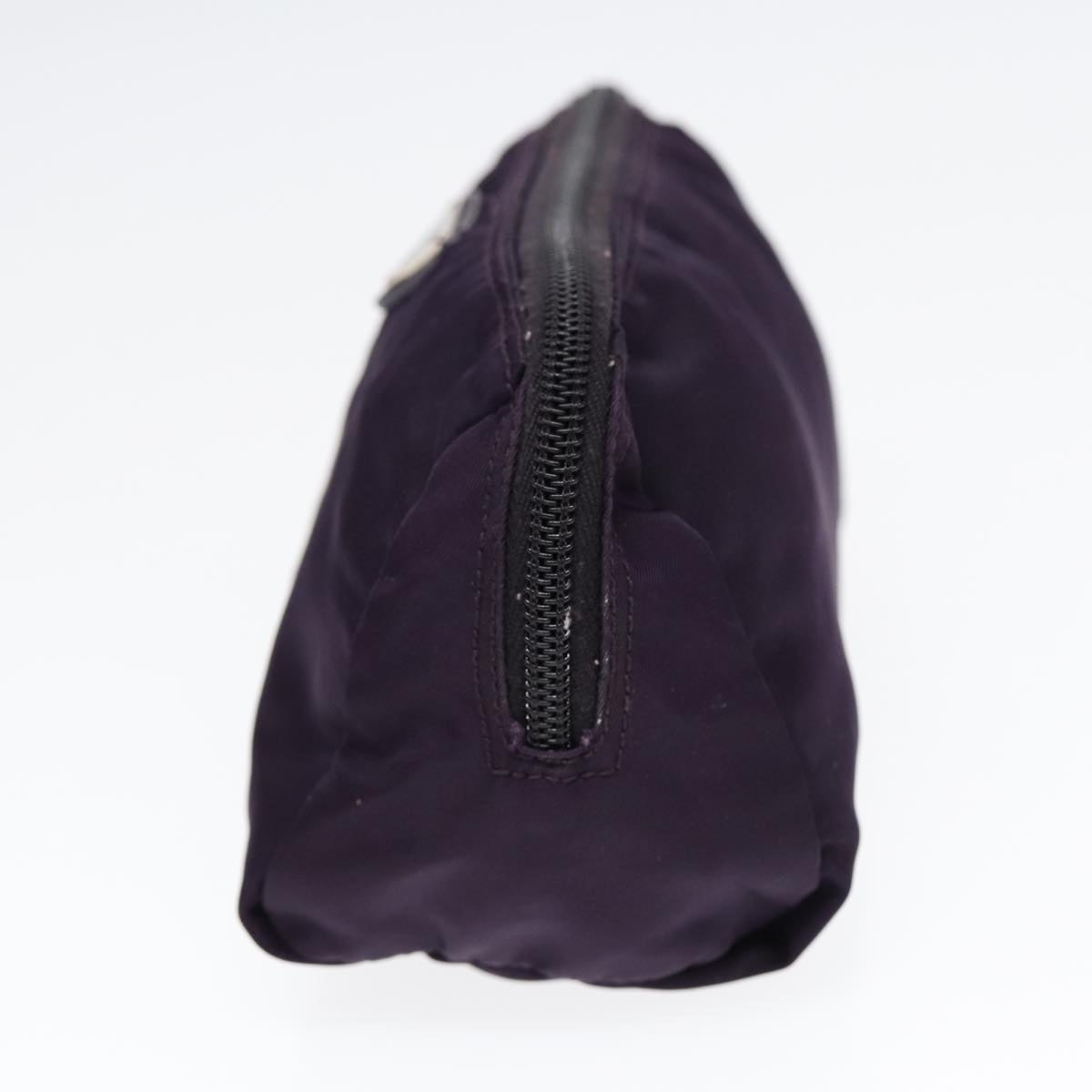 PRADA Pouch Nylon Purple Silver Auth bs17869