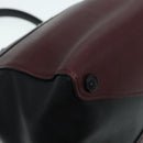 PRADA Hand Bag Leather Wine Red Silver Auth bs17882-15