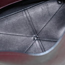 PRADA Hand Bag Leather Wine Red Silver Auth bs17882-10