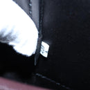 PRADA Hand Bag Leather Wine Red Silver Auth bs17882-12