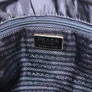 PRADA Tote Bag Nylon Silver Black Auth bs17886-19