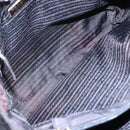 PRADA Tote Bag Nylon Silver Black Auth bs17886-11