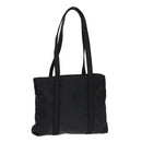 PRADA Tote Bag Nylon Silver Black Auth bs17886-1