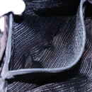 PRADA Tote Bag Nylon Silver Black Auth bs17886-23