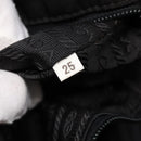 PRADA Tote Bag Nylon Silver Black Auth bs17886-12