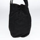 PRADA Tote Bag Nylon Silver Black Auth bs17886-4