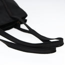 PRADA Tote Bag Nylon Silver Black Auth bs17886-7