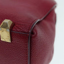 MCM Hand Bag Leather 2way Pink Gold Auth bs17935-14