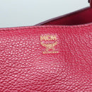 MCM Hand Bag Leather 2way Pink Gold Auth bs17935-10