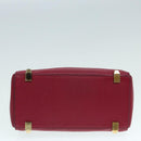 MCM Hand Bag Leather 2way Pink Gold Auth bs17935-5