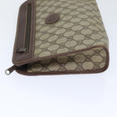 GUCCI GG Supreme Clutch Bag PVC Beige 014 115 6863 Auth bs17950-4
