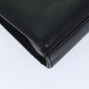 BURBERRY Clutch Bag Leather Black Silver Auth bs17954-16