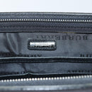 BURBERRY Clutch Bag Leather Black Silver Auth bs17954-11